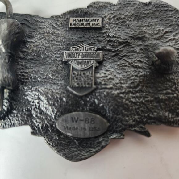 Vintage 1992 Harley-Davidson Motorcycles Belt Buckle Made In USA Harmony Design - Picture 3 of 10